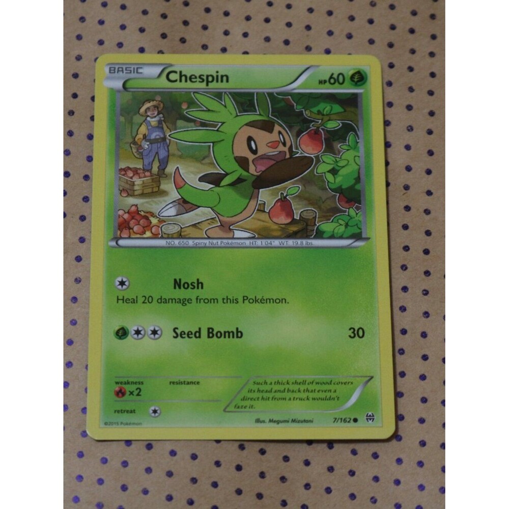 Chespin 7/162 Pokemon Card (2015)